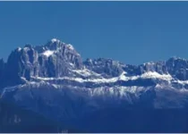 The Alps are ever present