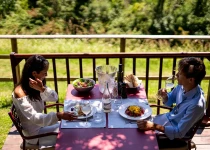 Outdoor table at the winery